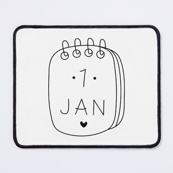 Item preview, Black line desk calendar doodle designed and sold by OM-lova.