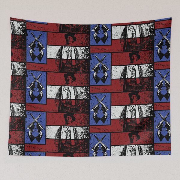 Item preview, Billy the Kid Grunge Pop Distressed WESTERN FLAG  designed and sold by pelagio.
