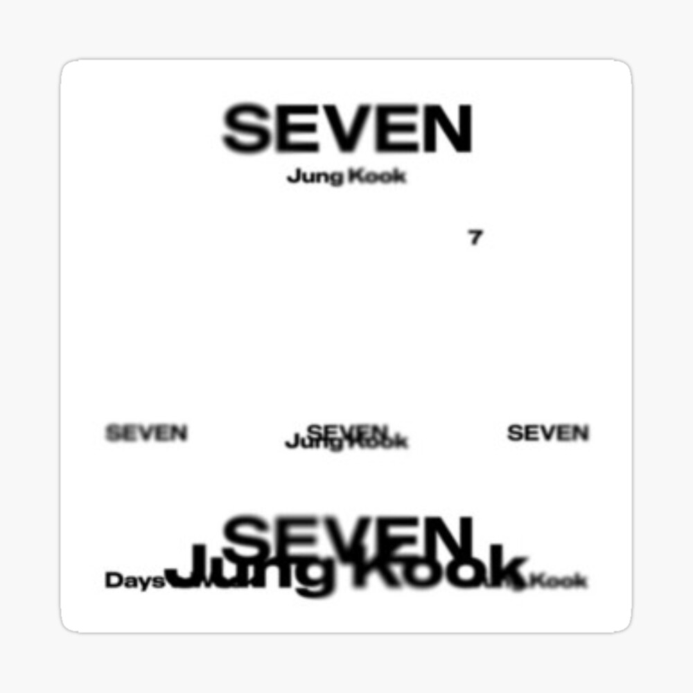 jungkook seven album art / cover Sticker for Sale by seokjinnieworld