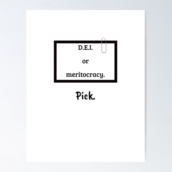 Item preview, D.E.I. or Meritocracy designed and sold by SICK-Store.