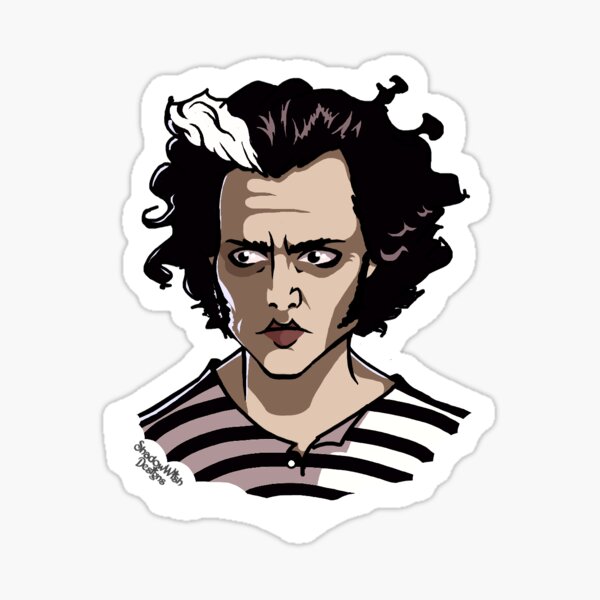 Demon Barber Halloween Sweeney Sticker Sticker