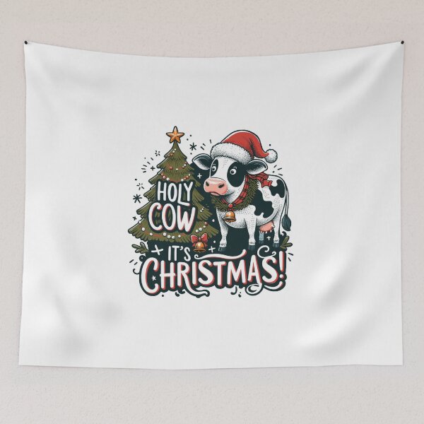 Item preview, Santa Holy Cow Its Christmas designed and sold by ElLocoMus.