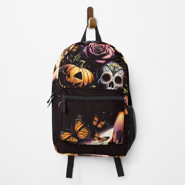 Item preview, Halloween Dia de los Muertos Bengal Cat Amidst Pumpkins designed and sold by jonrdesign.