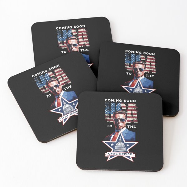 Item preview, Coming Soon to the Oval Office - Arnie for President designed and sold by Sir Meow Meow.