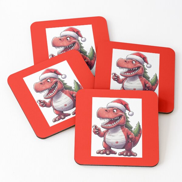 Item preview, A little scarry Dino in christmas suit and snow designed and sold by Catrisz.