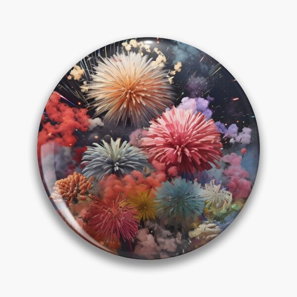 Item preview, Fireworks made of flowers digital art print designed and sold by dcrc.