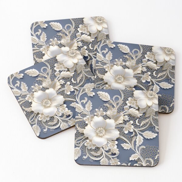 Item preview, impresión digital del bordado de flores boho designed and sold by dcrc.