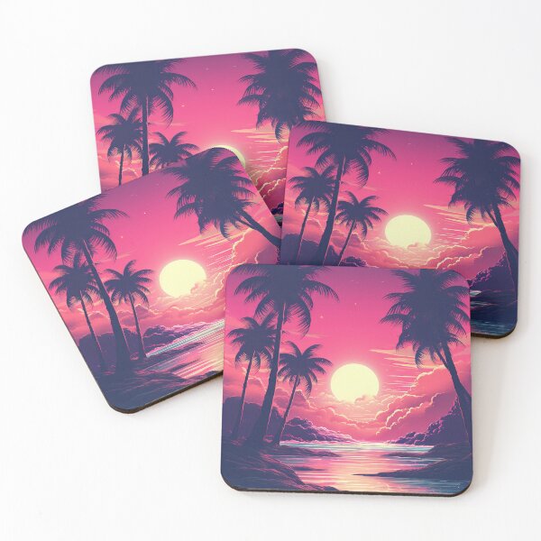 Item preview, Synthwave Serenity: Vintage Allure in Sunset Glow designed and sold by Mullet Monkey.