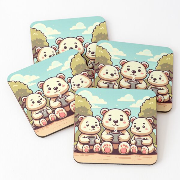 Item preview, Bears drinking coffee designed and sold by Giobar22.