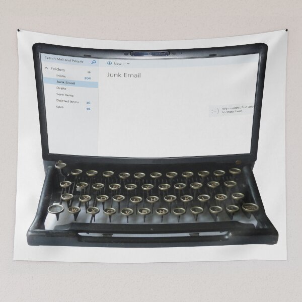 Item preview, VINTAGE TYPEWRITER LAPTOP Pop Art designed and sold by Bruce ALMIGHTY Baker.
