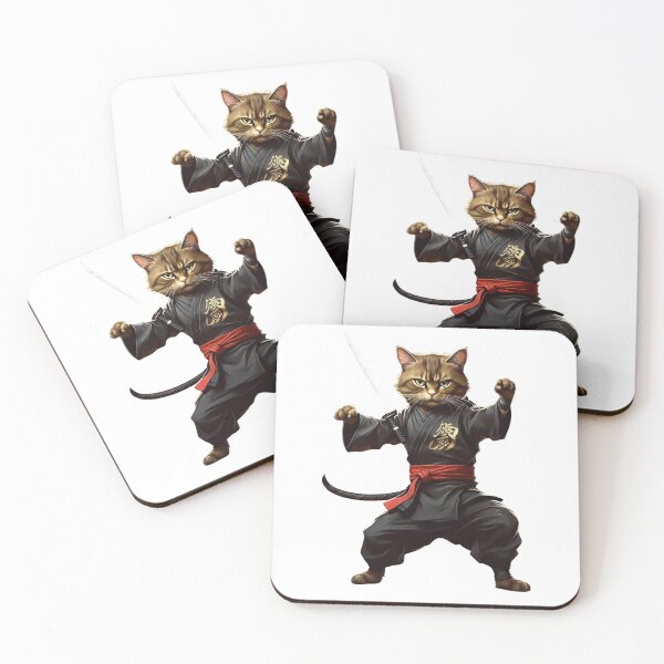 Item preview, Ninja Martial arts anime funny cat designed and sold by Nature-Symphony.