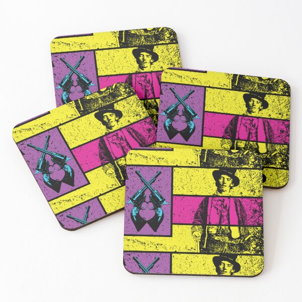Item preview, 80s color version Billy the Kid Grunge Pop Distressed WESTERN FLAG  designed and sold by pelagio.