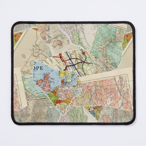 Item preview, Torn Map Collage designed and sold by Melissa Mielke.