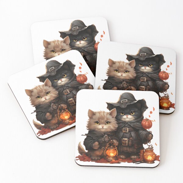 Item preview, Two cat trick or treat designed and sold by SweetheartTH.