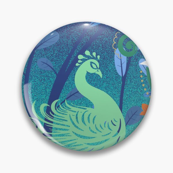 Item preview, Beautiful peacocks dancing in the Dark Beautiful Rainforest designed and sold by Oorviart.