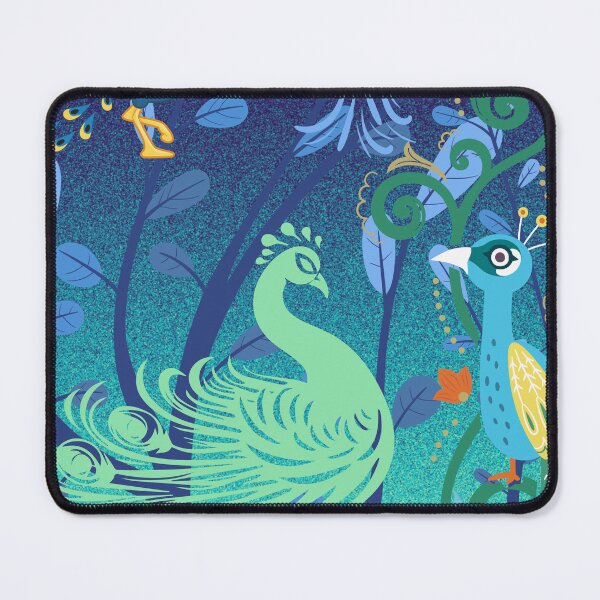 Item preview, Beautiful peacocks dancing in the Dark Beautiful Rainforest designed and sold by Oorviart.