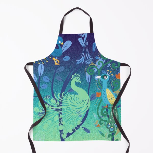 Item preview, Beautiful peacocks dancing in the Dark Beautiful Rainforest designed and sold by Oorviart.