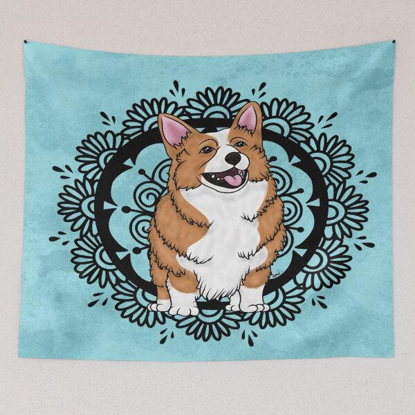 Item preview, Tribal Corgi designed and sold by OneStopBeanShop.