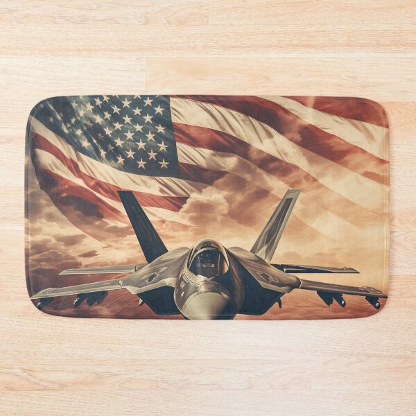 Artikelvorschau, Patriotischer Kampfjet-Digitaldruck mit amerikanischer Flagge entworfen und verkauft von dcrc.
