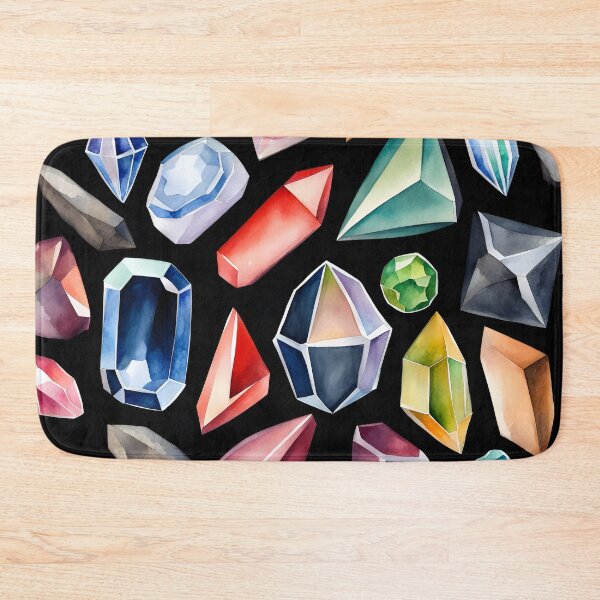 Item preview, Watercolor Gems Rocks Stones and Crystals designed and sold by dreamscrape.