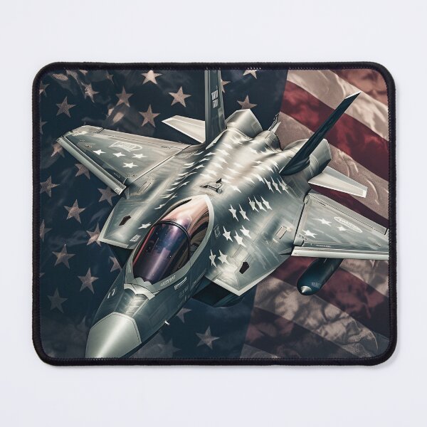 Item preview, patriotic american flag fighter jet digital print designed and sold by dcrc.