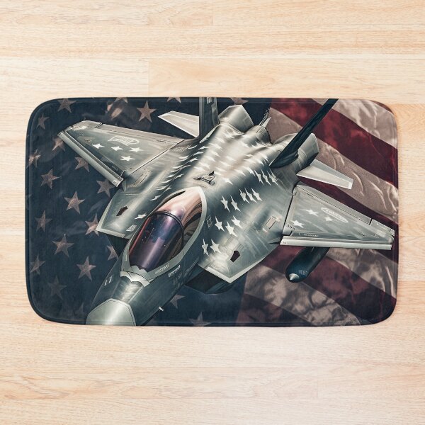 Artikelvorschau, Patriotischer amerikanischer Flaggen-Kampfjet-Digitaldruck entworfen und verkauft von dcrc.