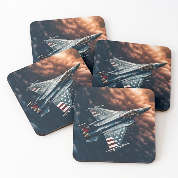 Artikelvorschau, Patriotischer amerikanischer Flaggen-Kampfjet-Digitaldruck entworfen und verkauft von dcrc.