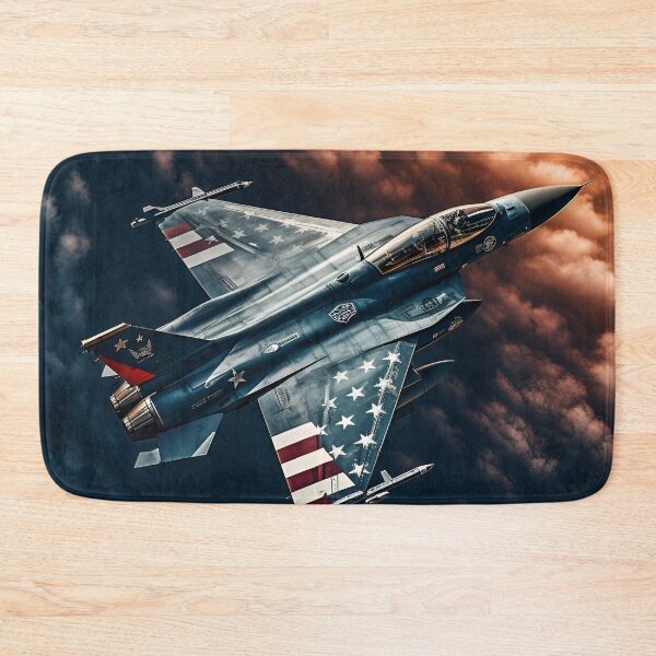 Artikelvorschau, Patriotischer amerikanischer Flaggen-Kampfjet-Digitaldruck entworfen und verkauft von dcrc.