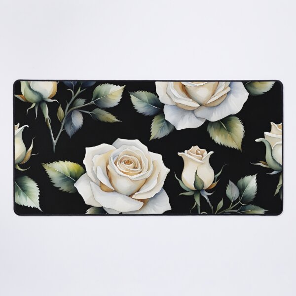 Item preview, Watercolor White Roses Pattern designed and sold by dreamscrape.