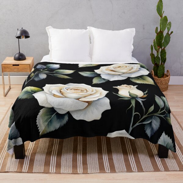 Item preview, Watercolor White Roses Pattern designed and sold by dreamscrape.