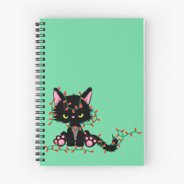 Item preview, Cute Black Christmas Xmas Holiday Kitten Cat designed and sold by CapturedByeJ.
