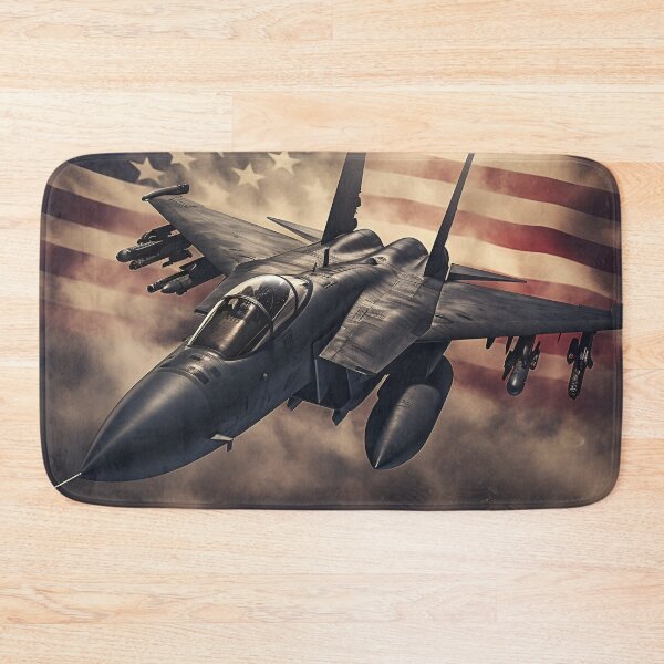Artikelvorschau, Patriotischer amerikanischer Flaggen-Kampfjet-Digitaldruck entworfen und verkauft von dcrc.