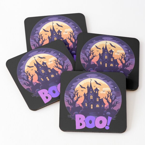 Item preview, Halloween Haunted House Bats and Moonlight Boo designed and sold by FreeMind-Design.
