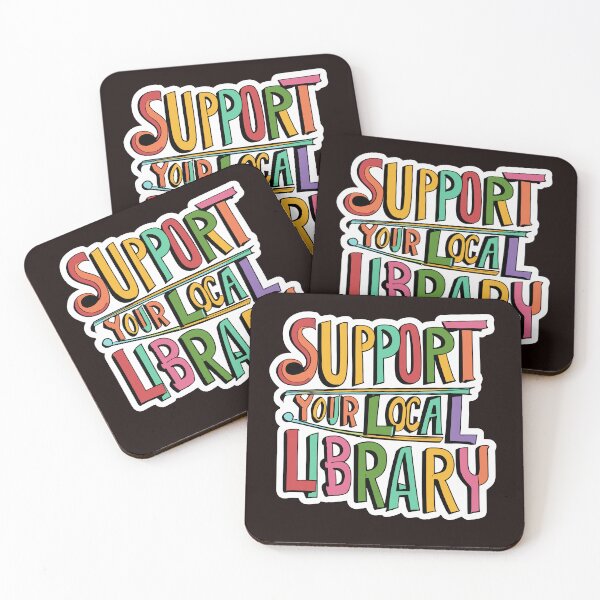 Item preview, Support Your Local Library Reading Readers Books Lovers Literature Colors designed and sold by sadedream.