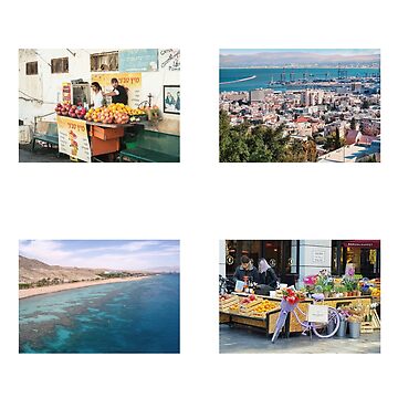 Artwork thumbnail, Israel, Cities. Safed, Haifa, Eilat, Tel Aviv - Sticker Pack. by UltraQuirky