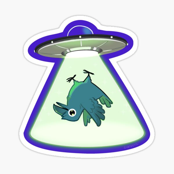 Artikel-Vorschau von Space Crow UFO-Entführung durch Außerirdische, Corvid-Entführung, Vogeleinbruch,, designt und verkauft von Sabtastic.