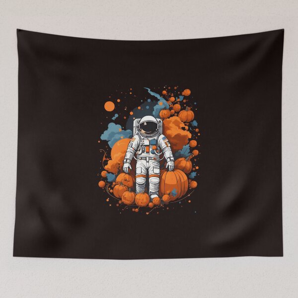 Item preview, Astronaut in Pumpkin Galaxy  designed and sold by MoonRag.