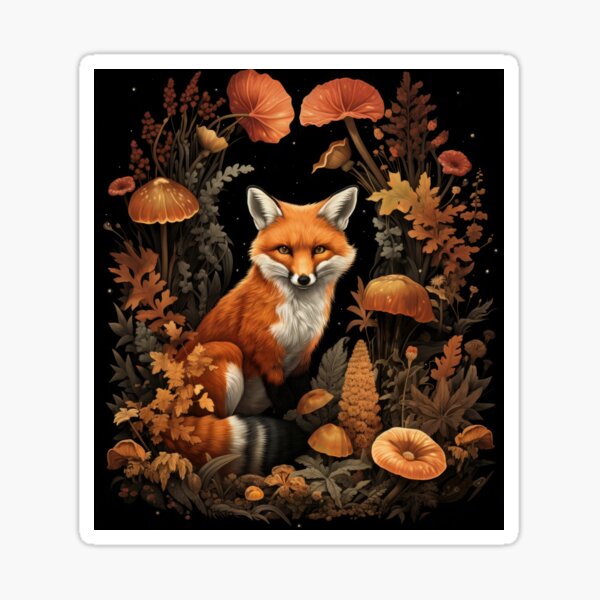 Item preview, Beautiful fox in the forest illustration designed and sold by MargaretWiktor.