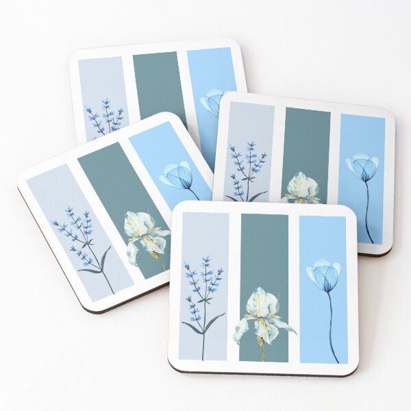 Item preview, Three delicate blue flowers designed and sold by jellyfishdsgn.