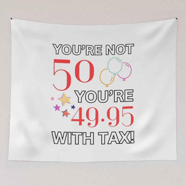 Item preview, Funny 50th Birthday Quote designed and sold by DashBliss.