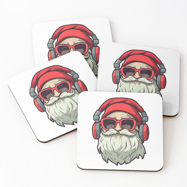 Item preview, Santa Claus with glasses and headphones designed and sold by Imparable.