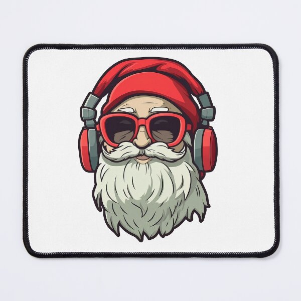 Item preview, Santa Claus with glasses and headphones designed and sold by Imparable.