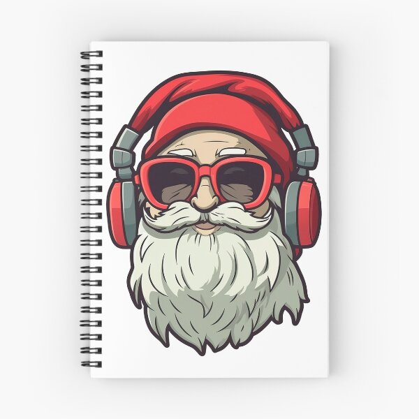 Item preview, Papá Noel con gafas y auriculares. designed and sold by Imparable.
