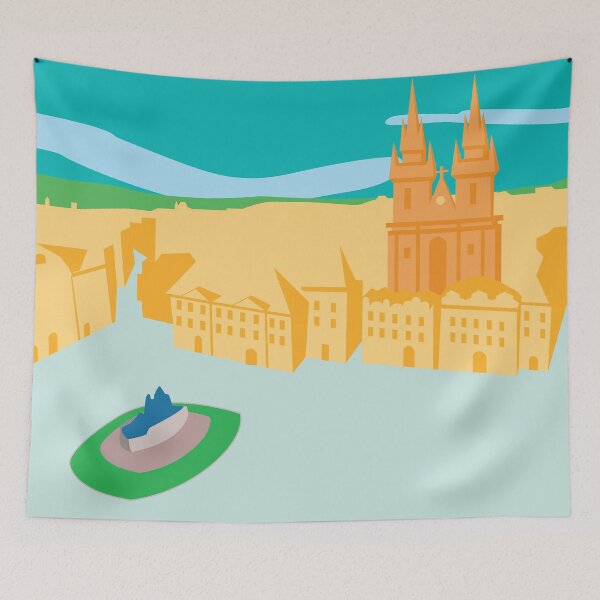 Item preview, Prague Old Town Square Minimalistic  designed and sold by ThomasTreeArt.