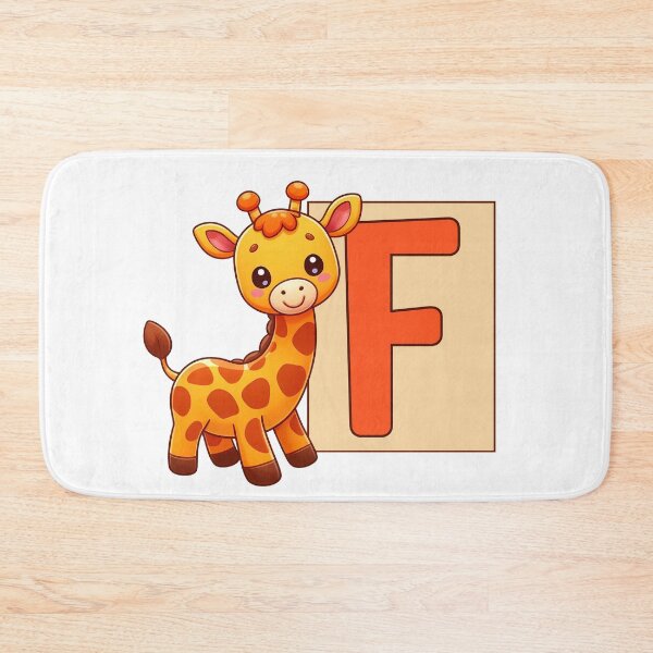 Item preview, Giraffe Monogram Letter F designed and sold by Coffee Lifestyle.