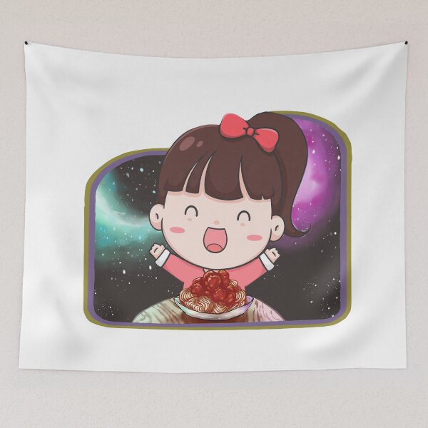 Item preview, Girl eating spaghetti  designed and sold by Eolithic.