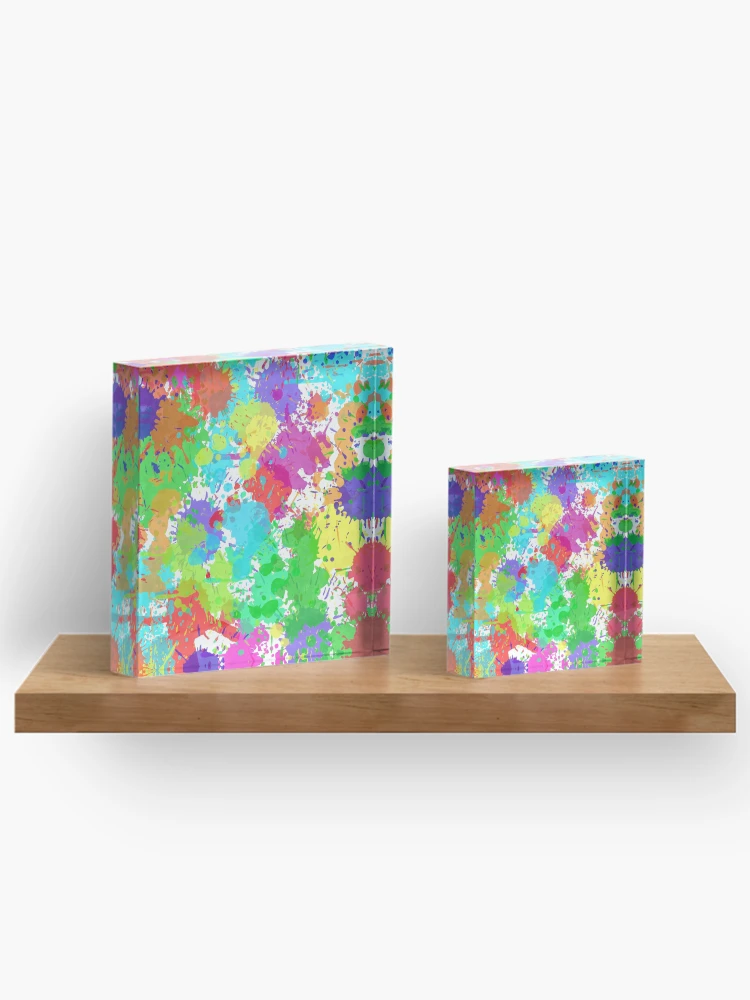 Thumbnail 3 of 5, Acrylic Block, Multi Color Abstract Pattern designed and sold by RickyBarnard.