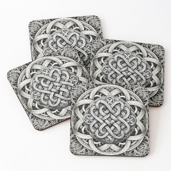 Item preview, Detailed Black and White Celtic Knot 802 designed and sold by pASob-dESIGN.