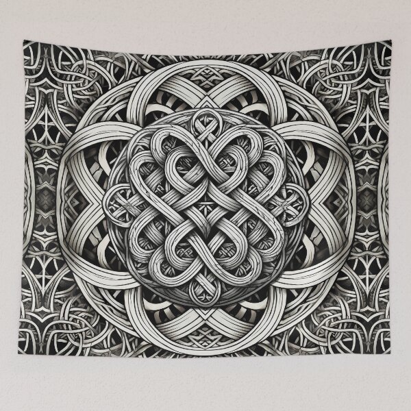 Item preview, Detailed Black and White Celtic Knot 802 designed and sold by pASob-dESIGN.