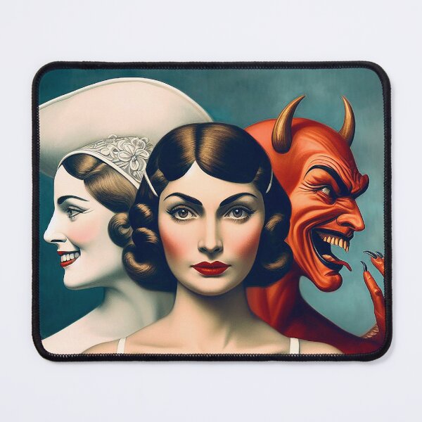 Item preview, Girl undecided between good and evil designed and sold by marccelusshop.